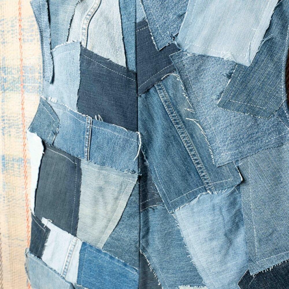 Custom upcycled patchwork vest size medium - Picture 5 of 5